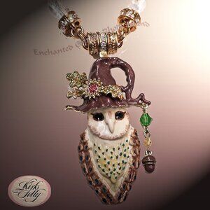 🧝♂️𝑲𝒊𝒓𝒌𝒔 𝑭𝒐𝒍𝒍𝒚 𝐎𝐖𝐋 𝑾𝒊𝒕𝒄𝒉 Magnetic Enhancer Pendant Goldtone